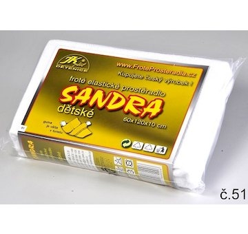 Dětské froté prostěradlo, 60x120cm - Sandra 60 froté standard