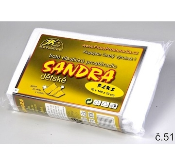 Napínací dětské prostěradlo, 70x140cm - Sandra Plus 70 froté standard